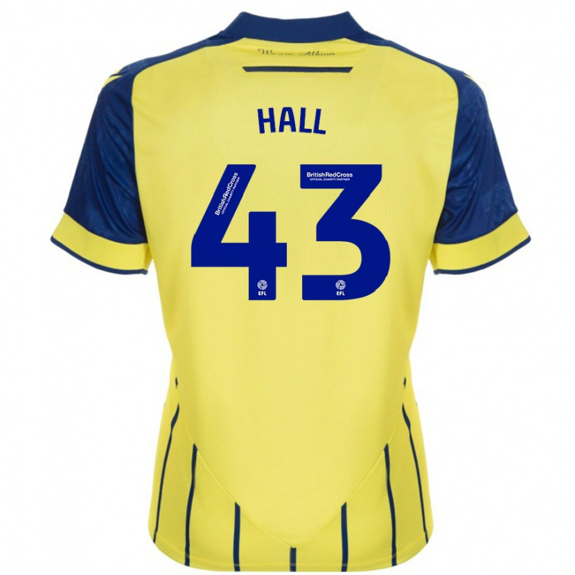 Danxen Homme Maillot Reece Hall #43 Jaune Bleu Tenues Extérieur 2024/25 T-Shirt