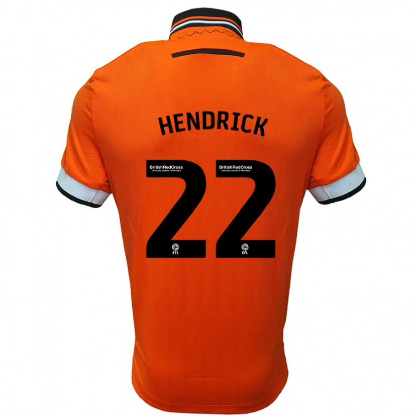 Danxen Homme Maillot Jeff Hendrick #22 Orange Blanc Tenues Extérieur 2024/25 T-Shirt