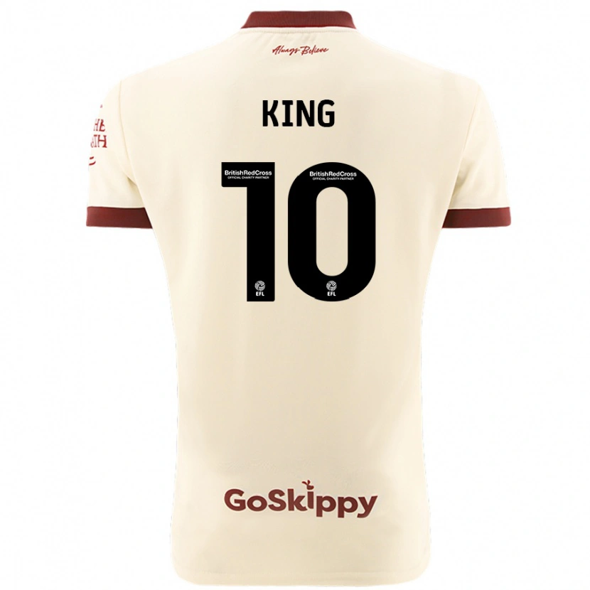 Danxen Homme Maillot Andy King #10 Blanc Crème Tenues Extérieur 2024/25 T-Shirt