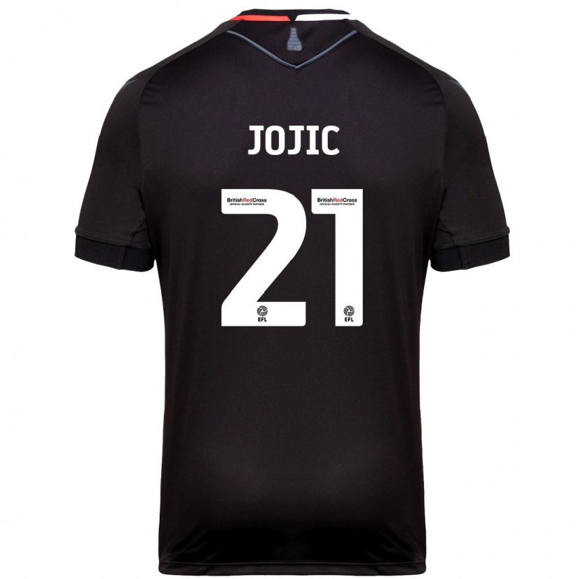 Danxen Homme Maillot Nikola Jojic #21 Noir Tenues Extérieur 2024/25 T-Shirt