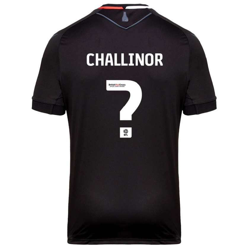 Danxen Homme Maillot Oliver Challinor #0 Noir Tenues Extérieur 2024/25 T-Shirt