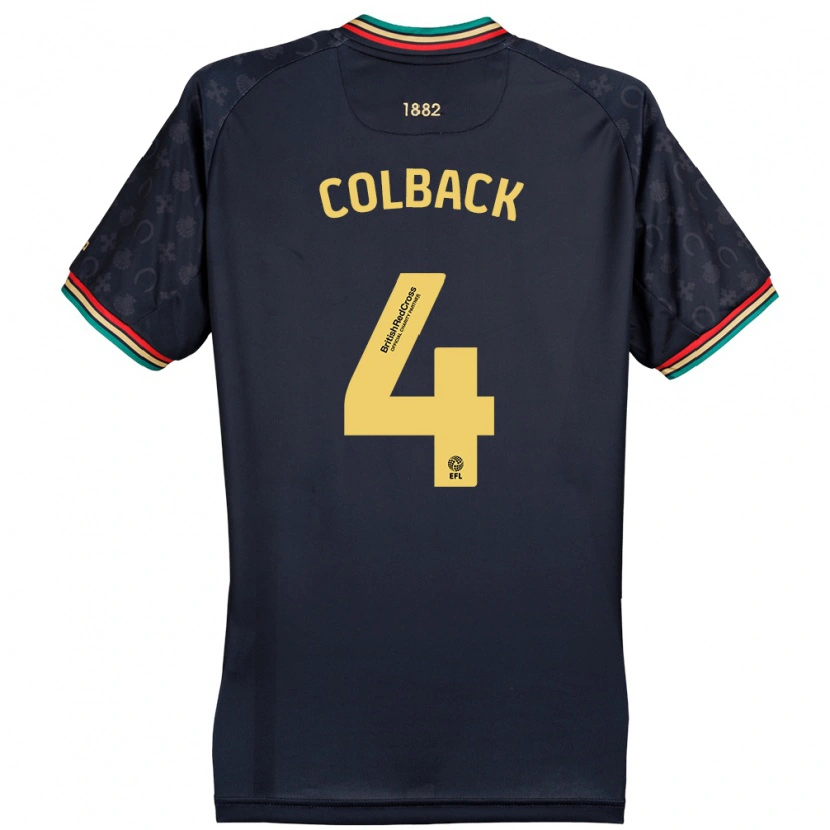 Danxen Homme Maillot Jack Colback #4 Bleu Marine Foncé Tenues Extérieur 2024/25 T-Shirt