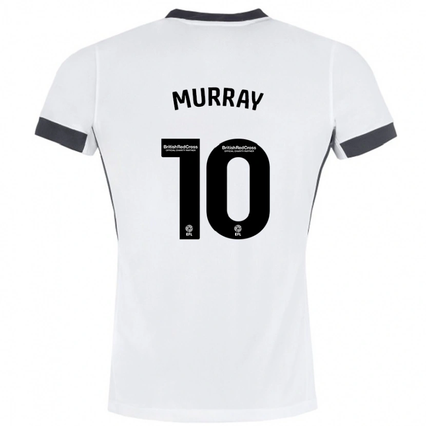 Danxen Homme Maillot Christie Harrison-Murray #10 Blanc Noir Tenues Extérieur 2024/25 T-Shirt