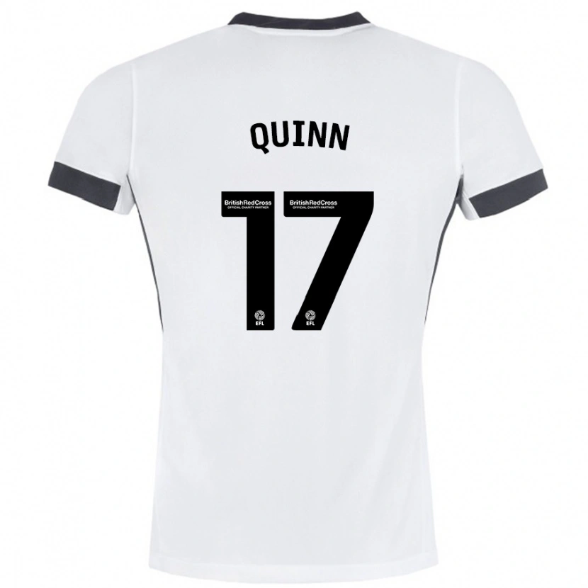 Danxen Homme Maillot Lucy Quinn #17 Blanc Noir Tenues Extérieur 2024/25 T-Shirt