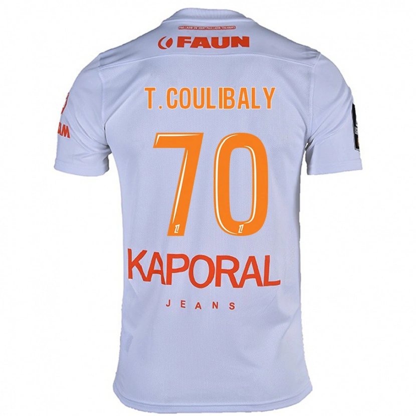 Danxen Homme Maillot Tanguy Coulibaly #70 Blanc Tenues Extérieur 2024/25 T-Shirt