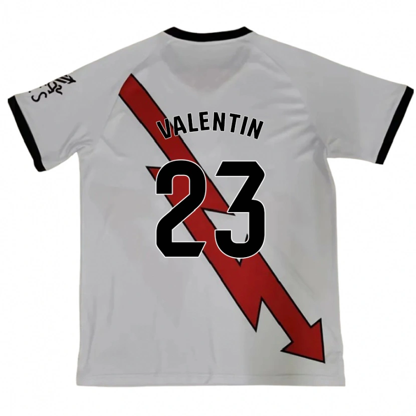 Danxen Homme Maillot Óscar Valentín #23 Rouge Tenues Extérieur 2024/25 T-Shirt