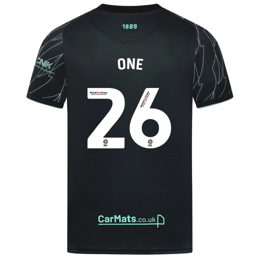 Danxen Homme Maillot Ryan Oné #26 Noir Vert Tenues Extérieur 2024/25 T-Shirt