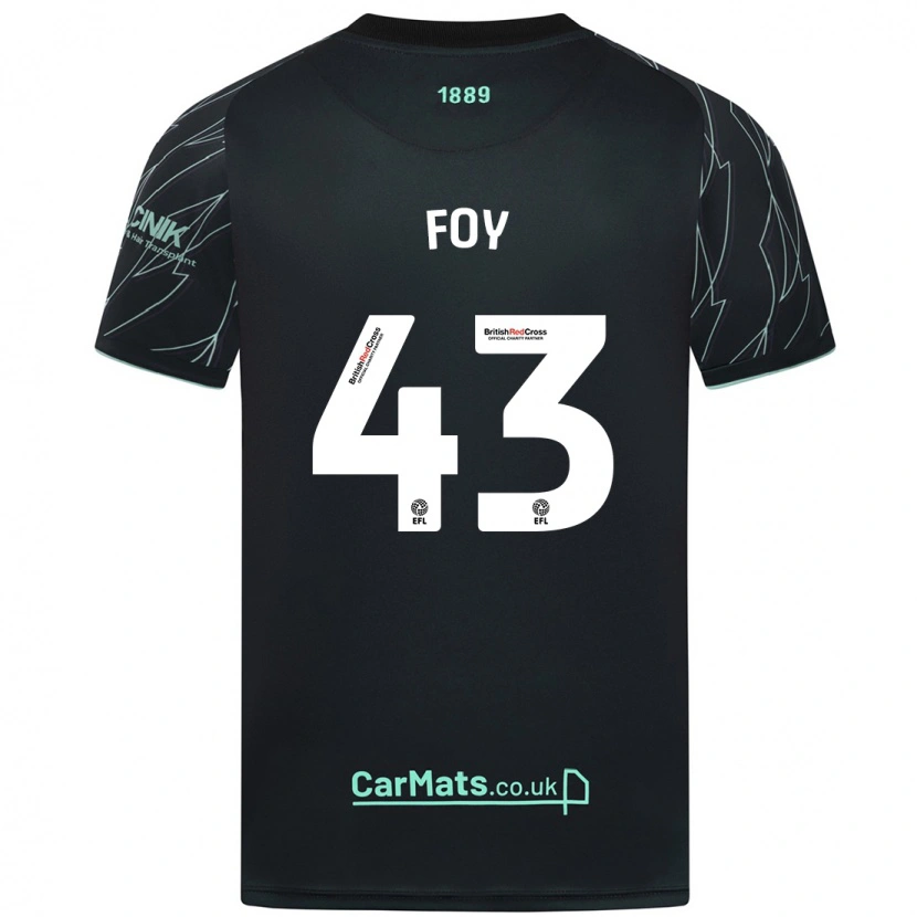 Danxen Homme Maillot Gus Foy #43 Noir Vert Tenues Extérieur 2024/25 T-Shirt