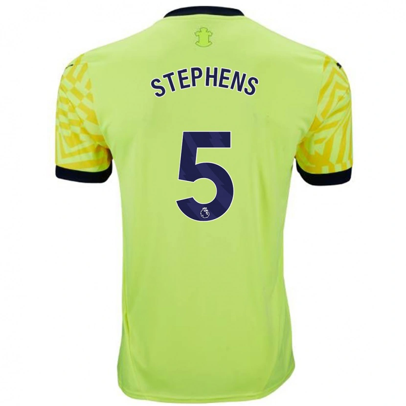 Danxen Homme Maillot Jack Stephens #5 Jaune Tenues Extérieur 2024/25 T-Shirt