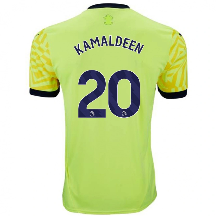 Danxen Homme Maillot Kamaldeen Sulemana #20 Jaune Tenues Extérieur 2024/25 T-Shirt