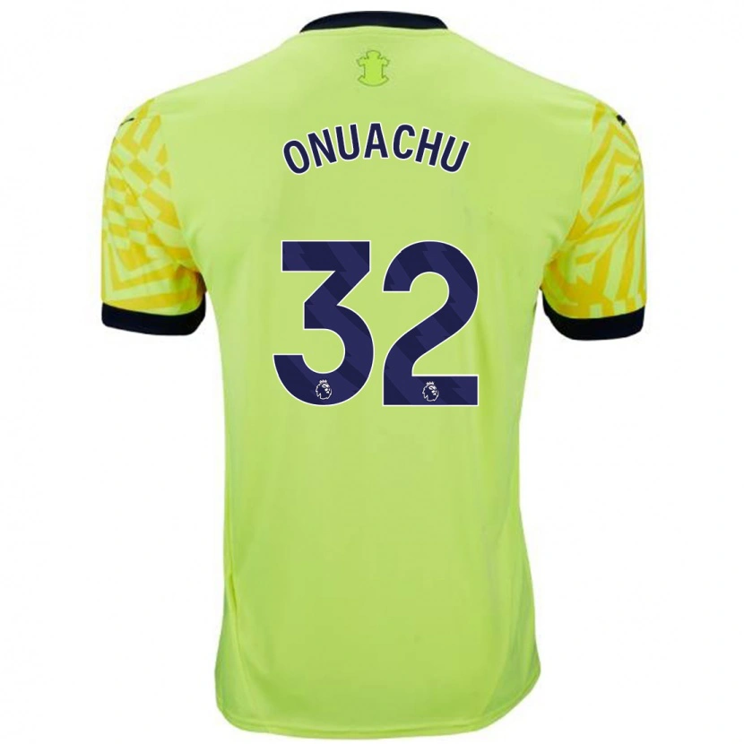 Danxen Homme Maillot Paul Onuachu #32 Jaune Tenues Extérieur 2024/25 T-Shirt