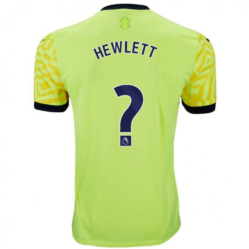 Danxen Homme Maillot Jem Hewlett #0 Jaune Tenues Extérieur 2024/25 T-Shirt