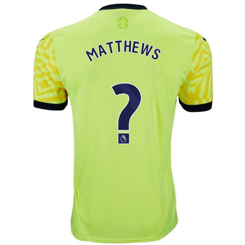 Danxen Homme Maillot Abdulhalim Okonola-Matthews #0 Jaune Tenues Extérieur 2024/25 T-Shirt