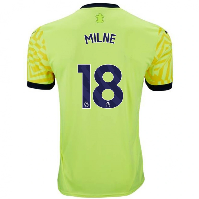 Danxen Homme Maillot Izzy Milne #18 Jaune Tenues Extérieur 2024/25 T-Shirt