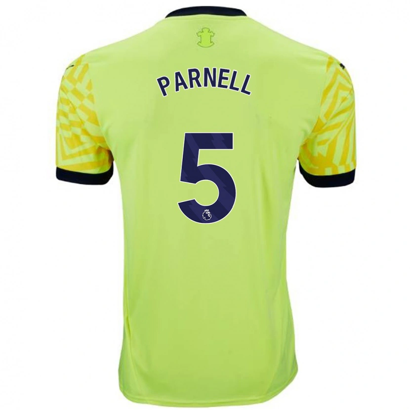 Danxen Homme Maillot Rosanna Parnell #5 Jaune Tenues Extérieur 2024/25 T-Shirt