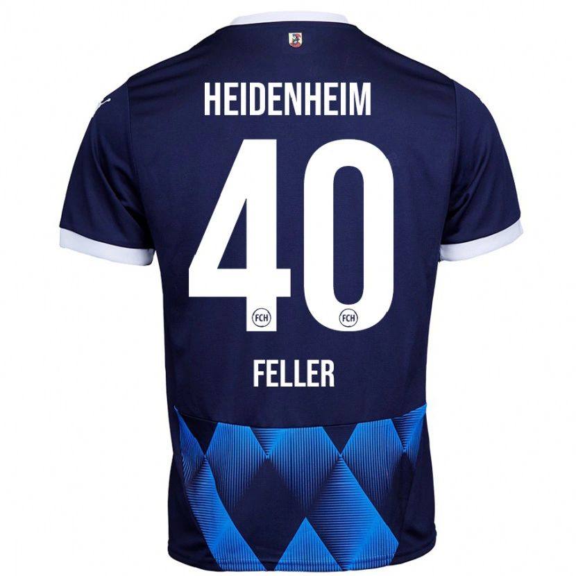 Danxen Homme Maillot Frank Feller #40 Bleu Marine Foncé Tenues Extérieur 2024/25 T-Shirt