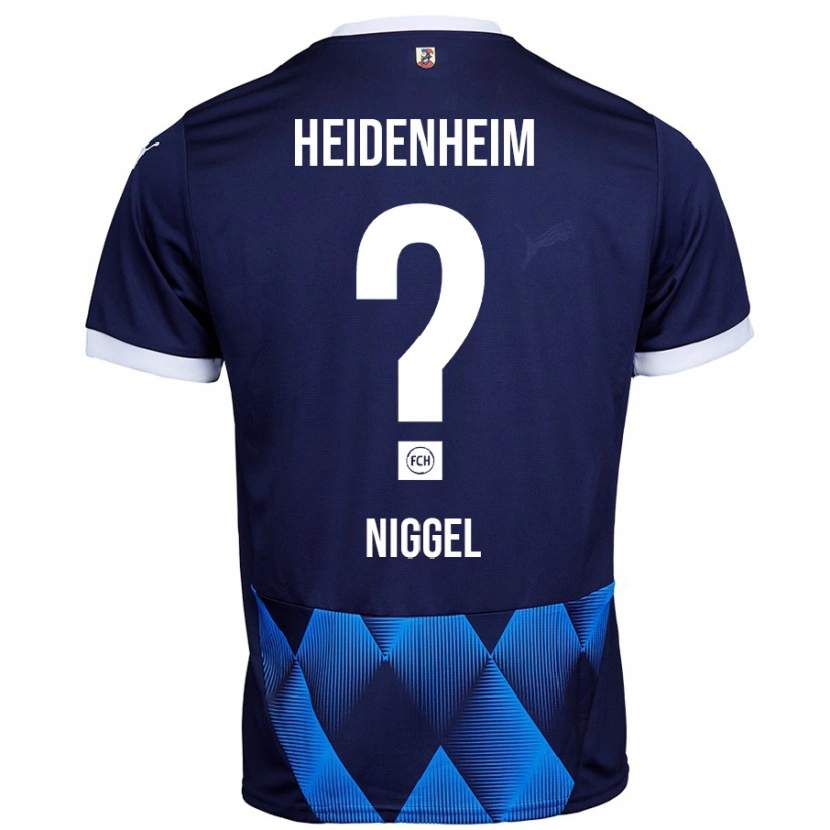 Danxen Homme Maillot Henrik Niggel #0 Bleu Marine Foncé Tenues Extérieur 2024/25 T-Shirt