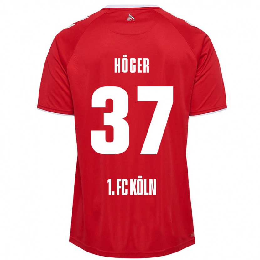 Danxen Homme Maillot Marco Höger #37 Rouge Blanc Tenues Extérieur 2024/25 T-Shirt