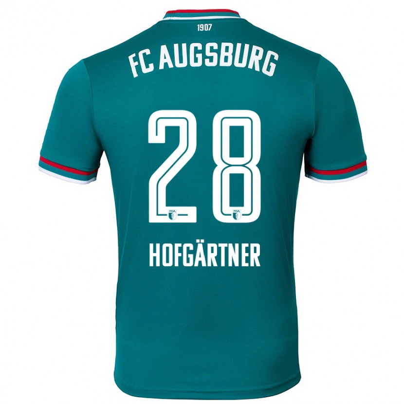 Danxen Homme Maillot Hendrik Hofgärtner #28 Vert Foncé Tenues Extérieur 2024/25 T-Shirt