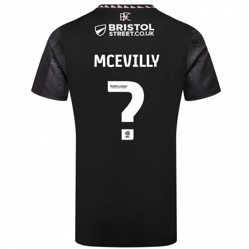 Danxen Homme Maillot Jack Mcevilly #0 Noir Tenues Extérieur 2024/25 T-Shirt