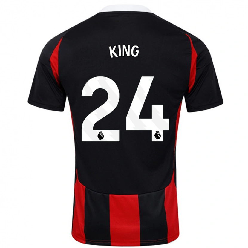 Danxen Homme Maillot Joshua King #24 Noir Rouge Tenues Extérieur 2024/25 T-Shirt