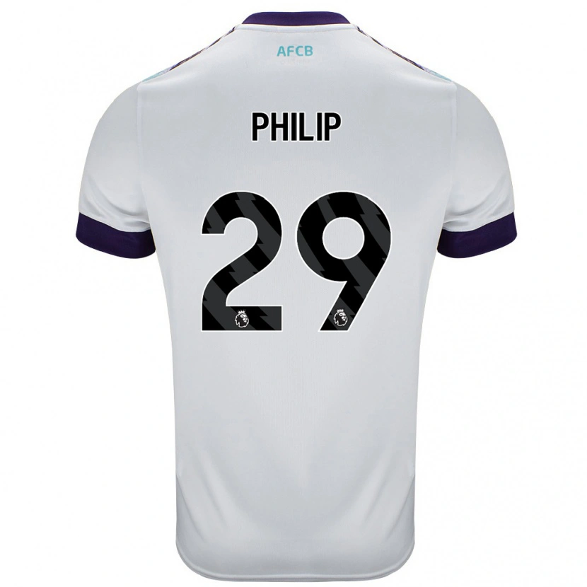 Danxen Homme Maillot Philip Billing #29 Blanc Vert Violet Tenues Extérieur 2024/25 T-Shirt