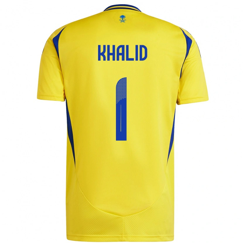 Danxen Femme Maillot Sara Khalid #1 Jaune Bleu Tenues Domicile 2024/25 T-Shirt