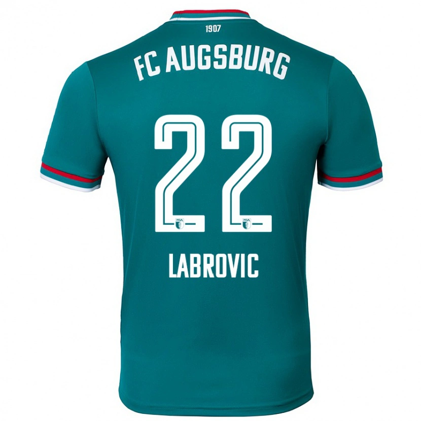 Danxen Femme Maillot Nediljko Labrovic #22 Vert Foncé Tenues Extérieur 2024/25 T-Shirt