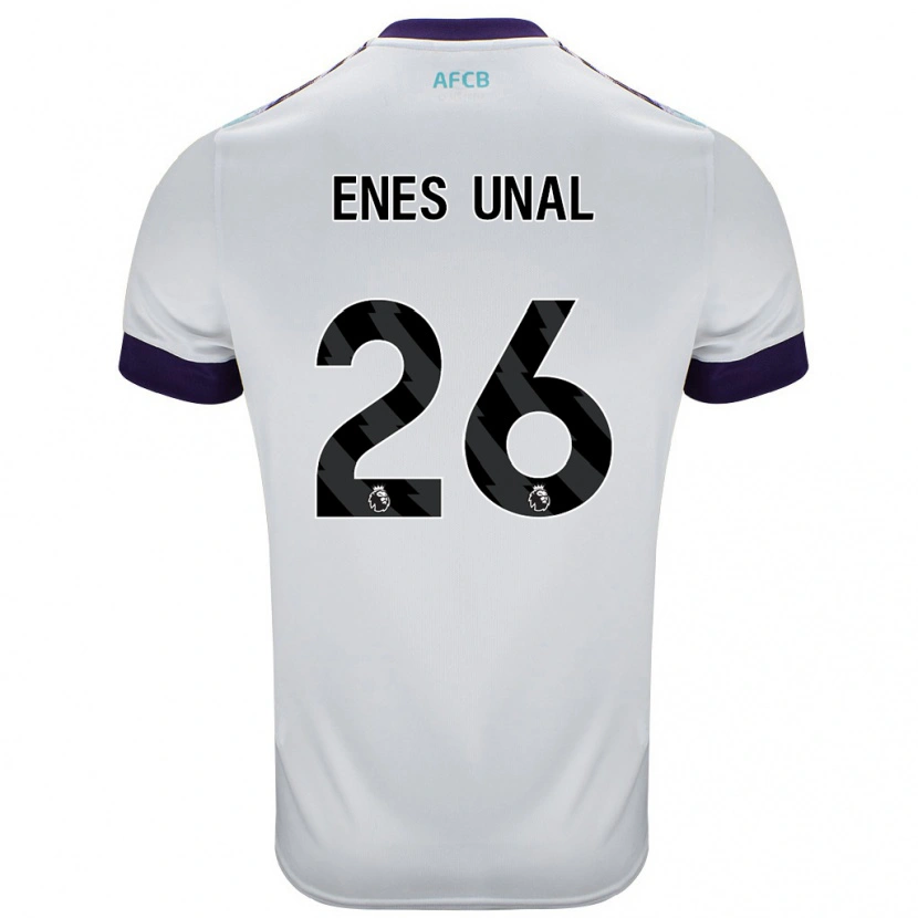 Danxen Femme Maillot Enes Ünal #26 Blanc Vert Violet Tenues Extérieur 2024/25 T-Shirt