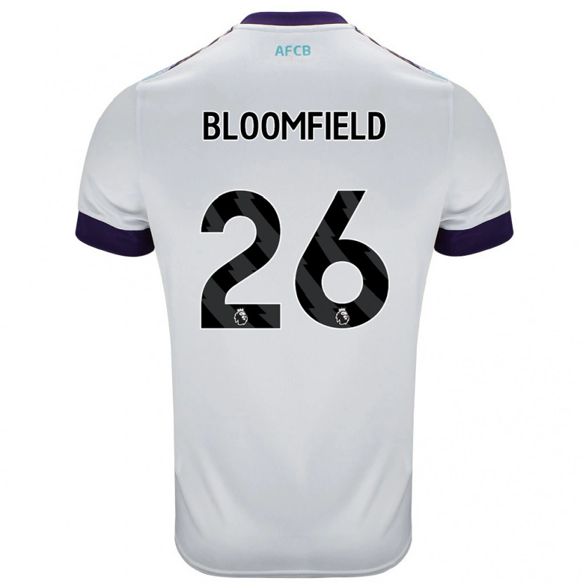 Danxen Femme Maillot Erin Bloomfield #26 Blanc Vert Violet Tenues Extérieur 2024/25 T-Shirt