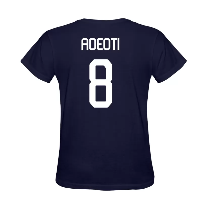 Homme Adeoti #8 Bleu Foncé Maillot Conception De T-shirt Chemise