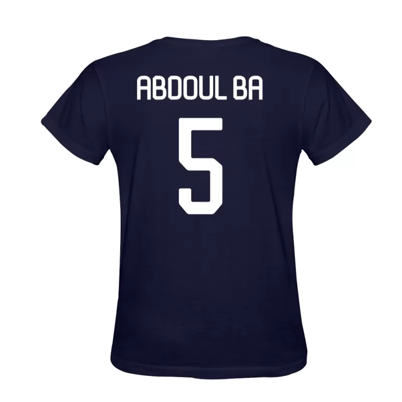 Homme Abdoul Ba #5 Bleu Foncé Maillot Conception De T-shirt Chemise