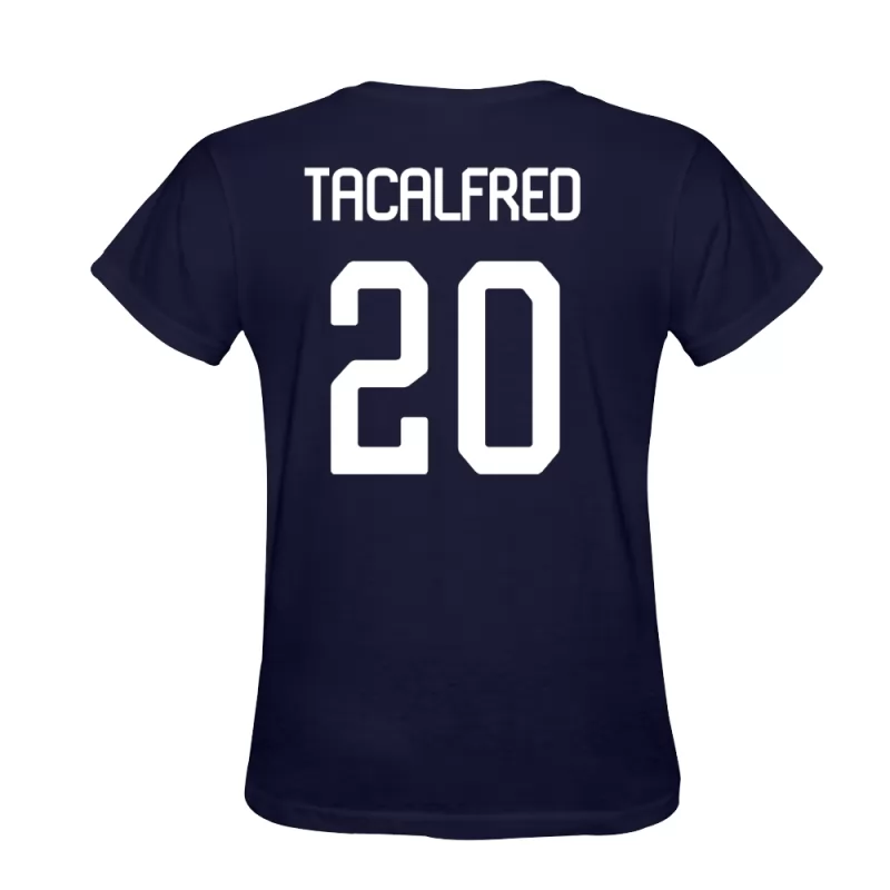 Homme Mickael Tacalfred #20 Bleu Foncé Maillot Conception De T-shirt Chemise