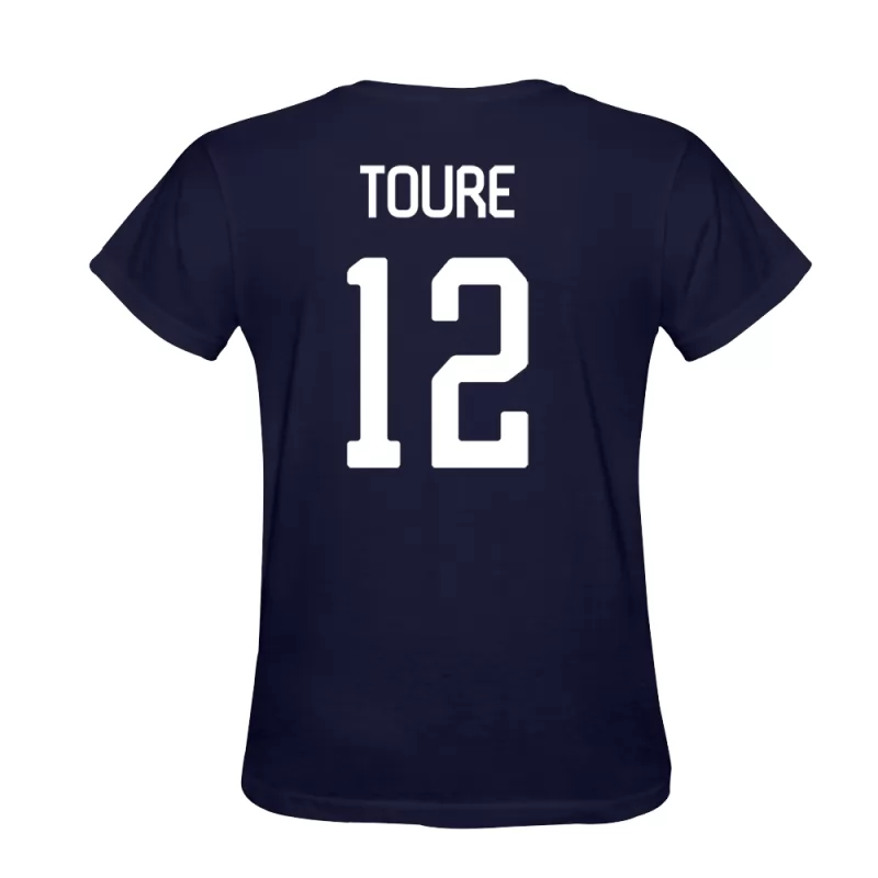 Homme Birama Toure #12 Bleu Foncé Maillot Conception De T-shirt Chemise