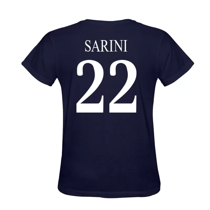 Homme Lorenzo Sarini #22 Bleu Foncé Maillot Conception De T-shirt Chemise