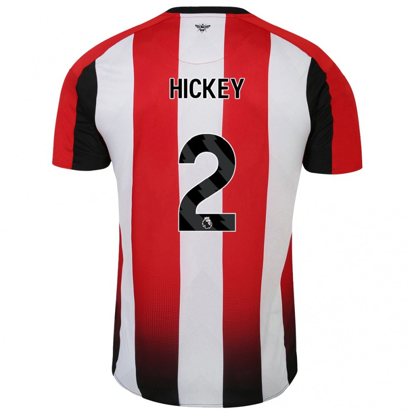 Danxen Enfant Maillot Aaron Hickey #2 Rouge Blanc Tenues Domicile 2024/25 T-Shirt