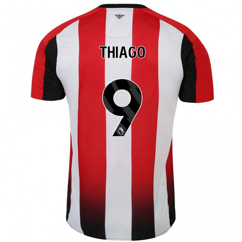 Danxen Enfant Maillot Igor Thiago #9 Rouge Blanc Tenues Domicile 2024/25 T-Shirt