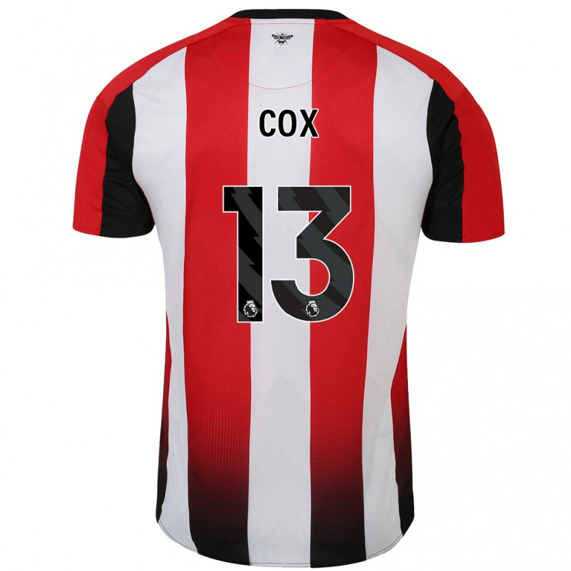 Danxen Enfant Maillot Matthew Cox #13 Rouge Blanc Tenues Domicile 2024/25 T-Shirt