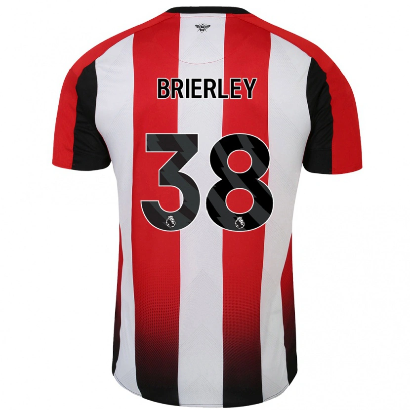 Danxen Enfant Maillot Ethan Brierley #38 Rouge Blanc Tenues Domicile 2024/25 T-Shirt