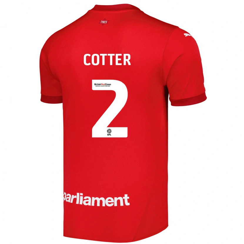 Danxen Enfant Maillot Barry Cotter #2 Rouge Tenues Domicile 2024/25 T-Shirt