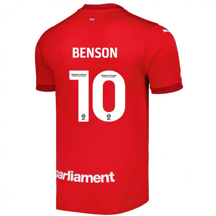 Danxen Enfant Maillot Josh Benson #10 Rouge Tenues Domicile 2024/25 T-Shirt