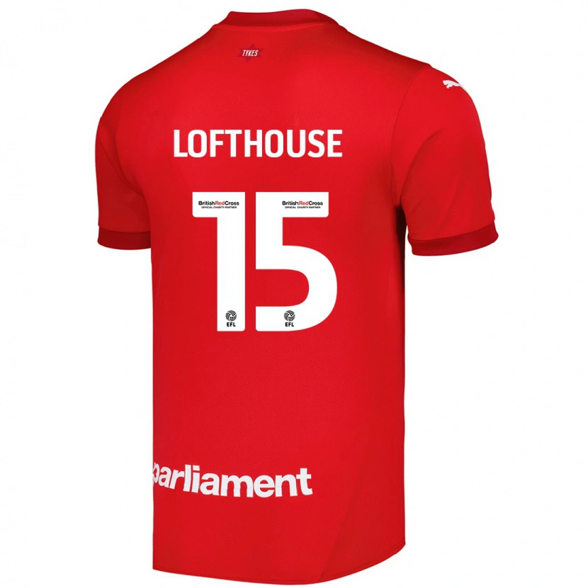 Danxen Enfant Maillot Kyran Lofthouse #15 Rouge Tenues Domicile 2024/25 T-Shirt