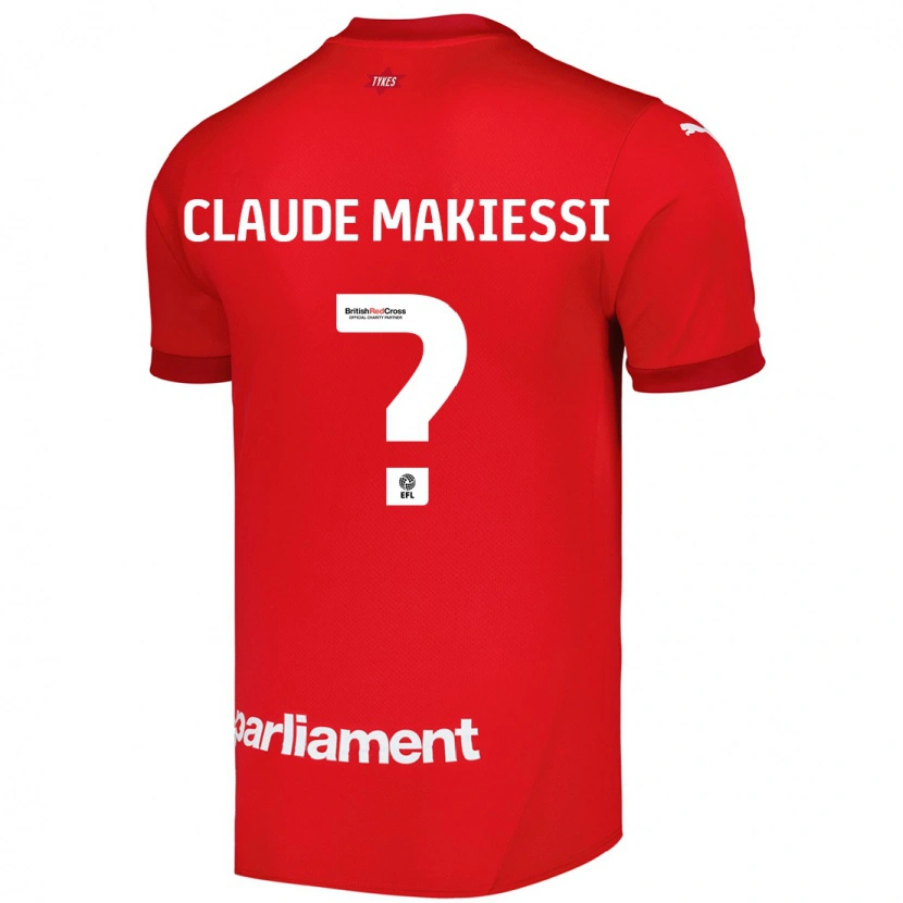 Danxen Enfant Maillot Jean Claude Makiessi #0 Rouge Tenues Domicile 2024/25 T-Shirt