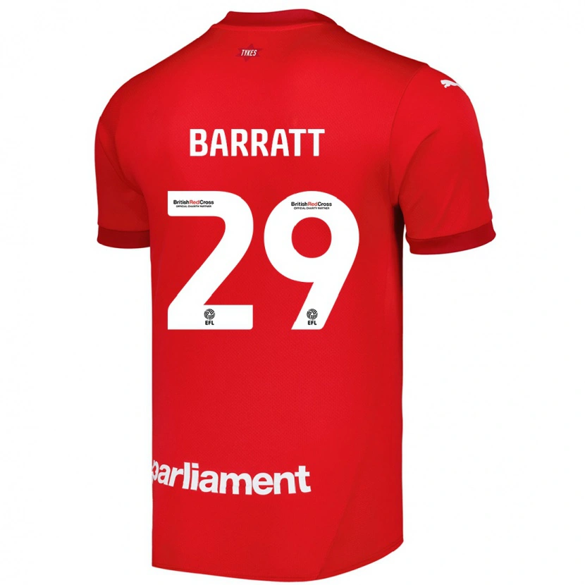 Danxen Enfant Maillot Connor Barratt #29 Rouge Tenues Domicile 2024/25 T-Shirt