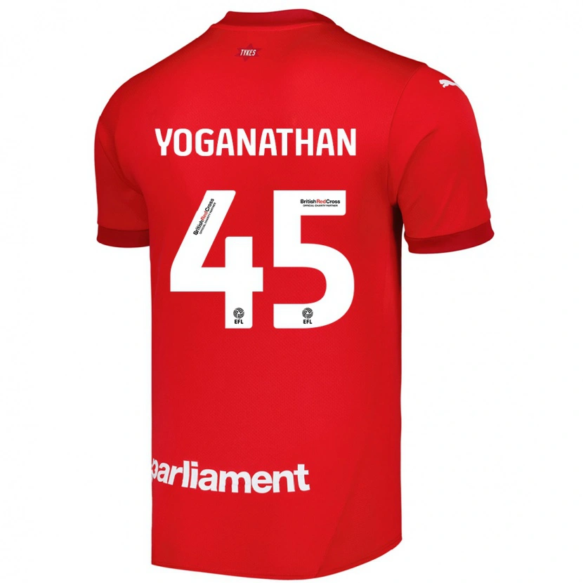 Danxen Enfant Maillot Vimal Yoganathan #45 Rouge Tenues Domicile 2024/25 T-Shirt