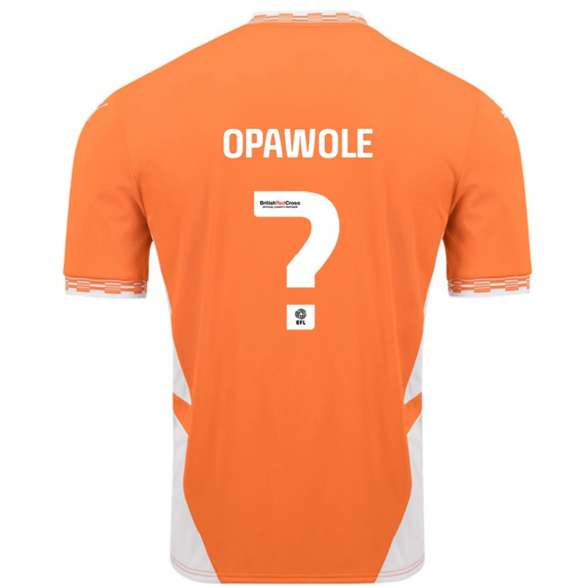 Danxen Enfant Maillot Johnson Opawole #0 Orange Blanc Tenues Domicile 2024/25 T-Shirt