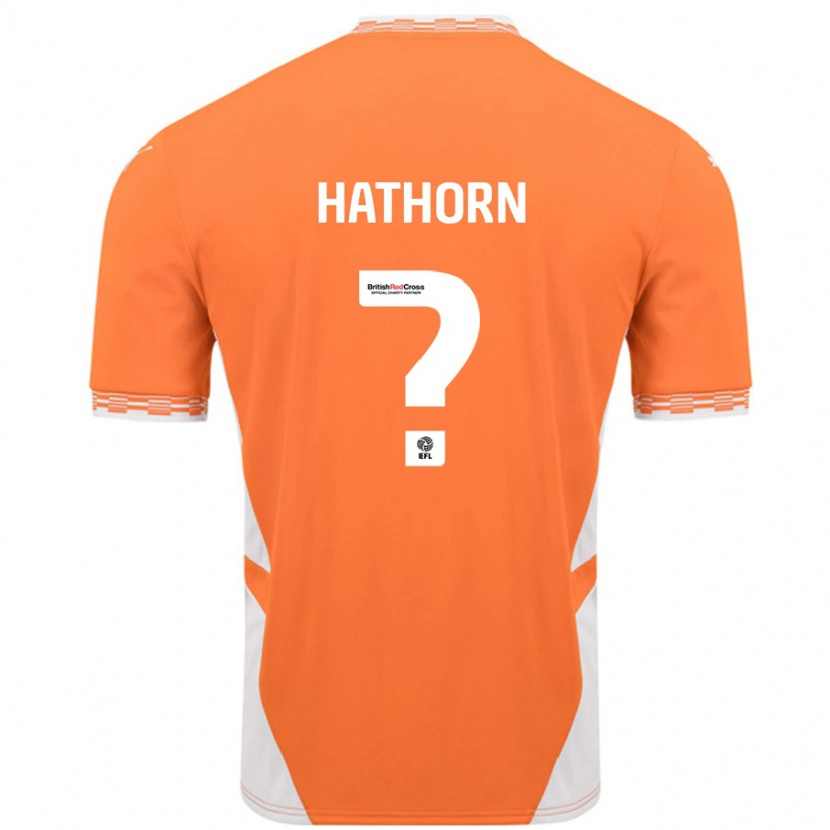 Danxen Enfant Maillot Erin Hathorn #0 Orange Blanc Tenues Domicile 2024/25 T-Shirt