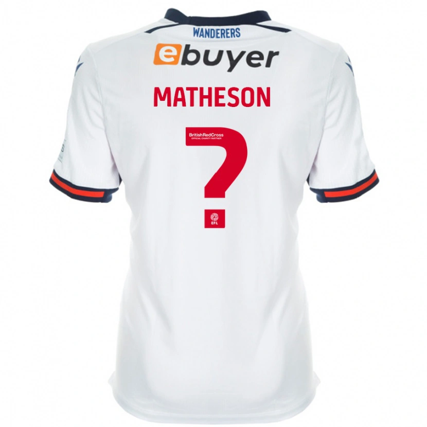 Danxen Enfant Maillot Luke Matheson #0 Blanc Tenues Domicile 2024/25 T-Shirt