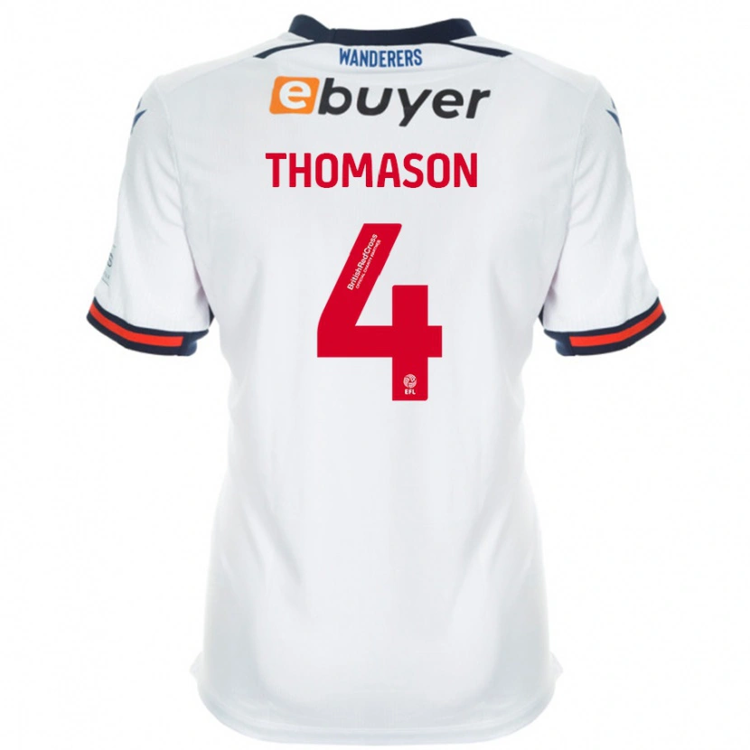 Danxen Enfant Maillot George Thomason #4 Blanc Tenues Domicile 2024/25 T-Shirt