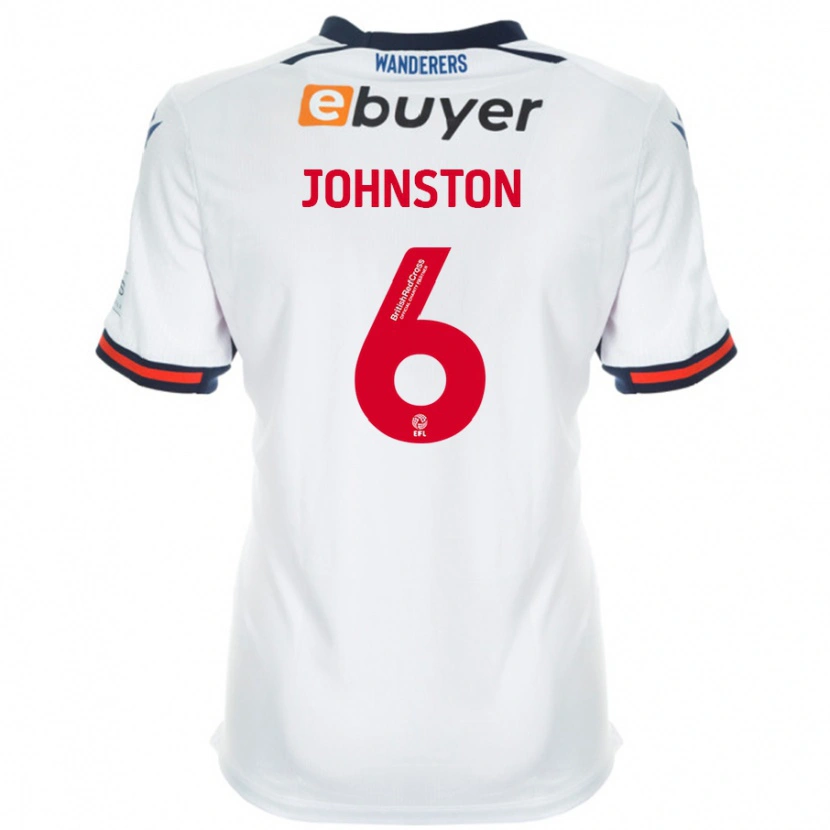 Danxen Enfant Maillot George Johnston #6 Blanc Tenues Domicile 2024/25 T-Shirt